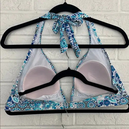 Kona Sol 2 pc Blue and White Patterned Bikini Set