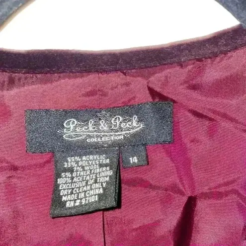 Peck & Peck  tapestry‎ vest size 14