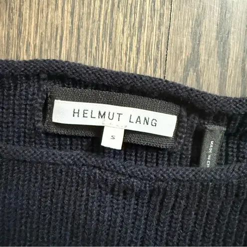 Helmut Lang NEW NWT Navy & Black Helmut Essential Pullover Sweater