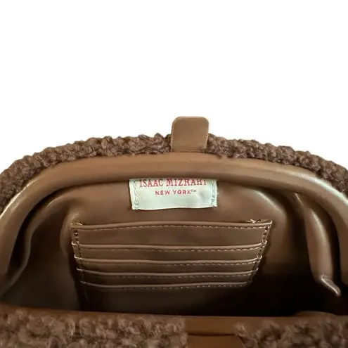 Isaac Mizrahi Deep Mauve Crossbody Bag, and Coin Purse with Sherpa Texture NWOT