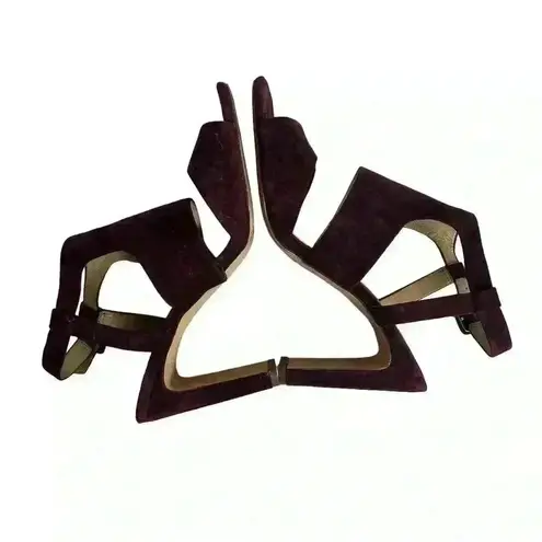 Enzo Angiolini Women's Trudy Sandal Purple Strappy Block Heels 8.5