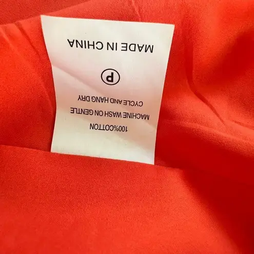 Marie Oliver Open Front Moto Tweed Jacket Brilliant Red Orange Size Medium