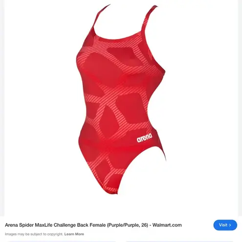 Arena  Light Drop Back Training Swimsuit Womens Size 38 Competition Swimwear - Image 4