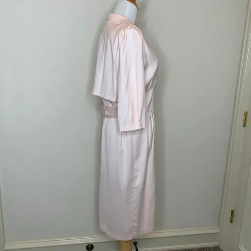 Vintage Pale Pink Double Breasted Coat Dress Sz Medium