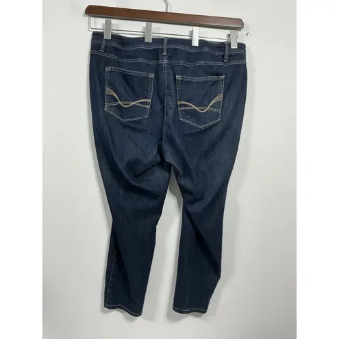 Roz & Ali Womans Woman Blue Jeans 18 Ankle