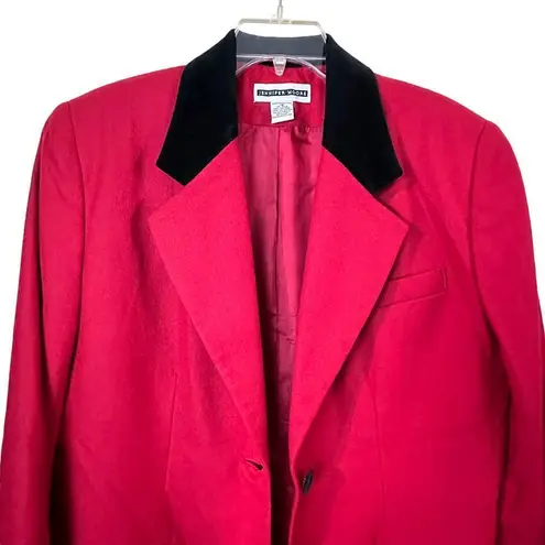 Jennifer Moore  Red Wool Blazer Size 16