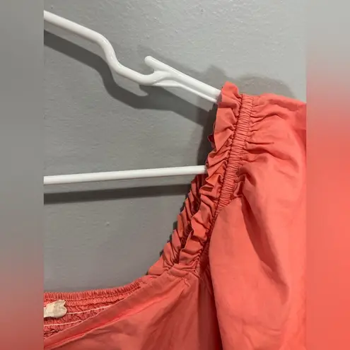 Altar'd State Altar’d State Puff Sleeve Sundress Sun dress Mini Dress Lined Large Cotton Coral