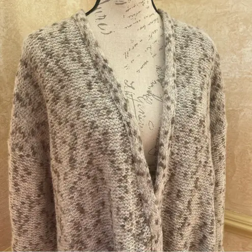 Inhabit Women's Sweater Cardigan Cream Knit Wool Blend Knit Oversized Sz Medium Tan