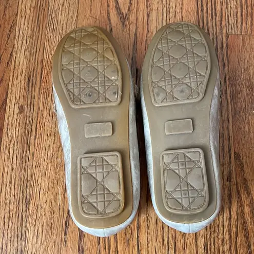 Nature Breeze Beige Southwestern Bling Buckle Flat Loafer Shoes Size 7