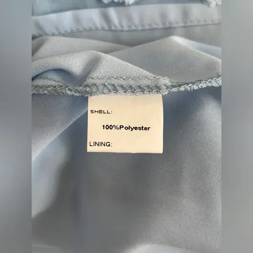 NWT Miholl Size S Light Blue Sheer Babydoll Dress with Pom Pom Details V