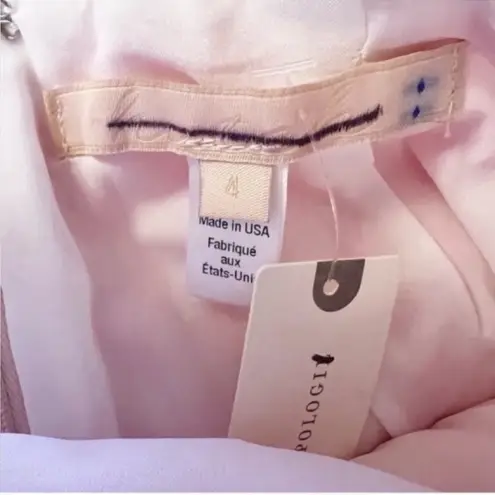 Hutch Anthropologie x Kasi Jacquard Mini Skirt Size 4 Pink Lined NEW MSRP $128