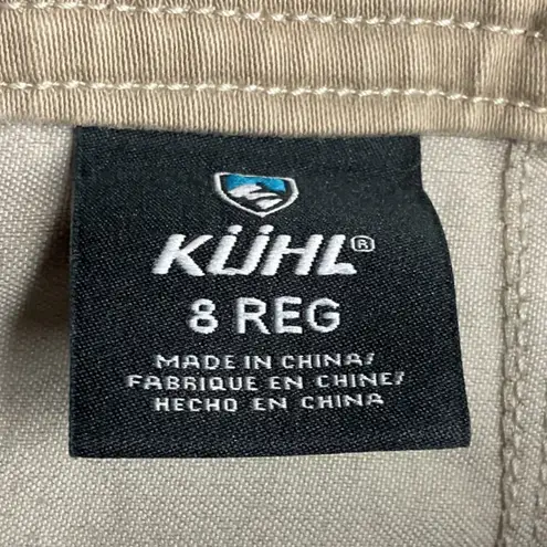 Kuhl Klaudette Straight Leg Cotton Khaki Tan Outdoors Hiking Pants Size 8Reg