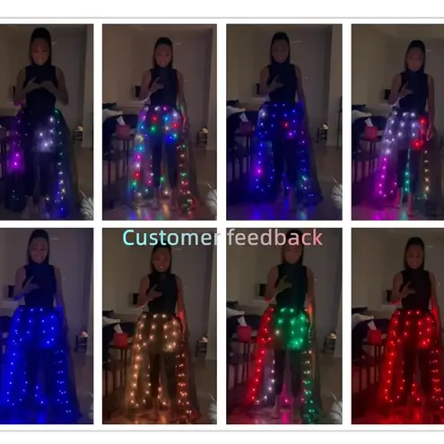NWT LED Light Up Tulle Maxi Skirt – High Low Ruffle Festival Tutu