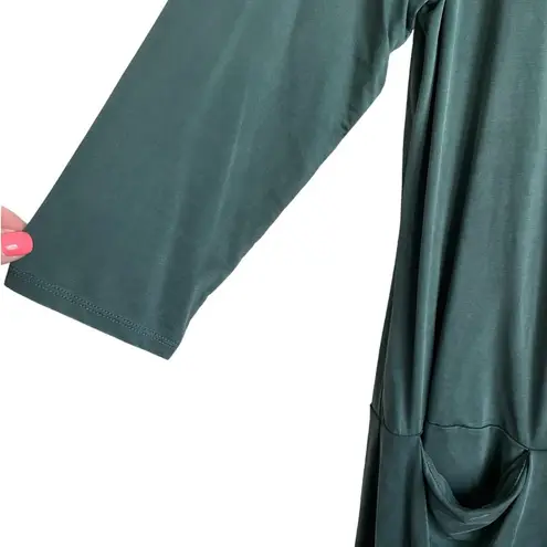 Dolan Women Dress MP Green Left Coast Shift Mini Slinky Stretch Effortless Easy Size M