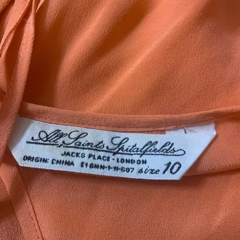 All Saints Spitalfields orange tank top size M