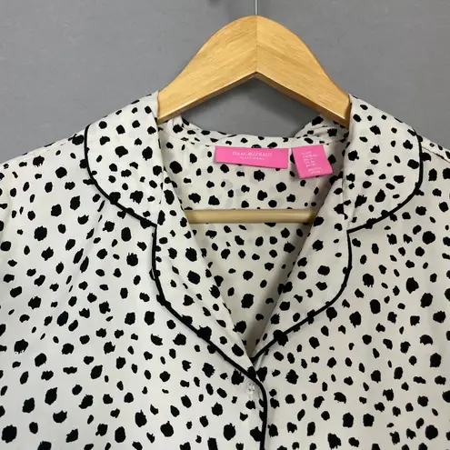 Isaac Mizrahi Pajamas Dots Cruella De Vil Halloween Costume Dalmatian Spots Med