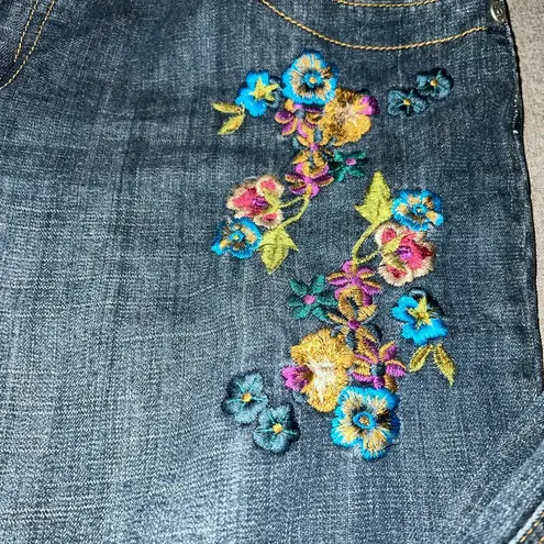 Baccini embroidered vintage boot cut jeans size 14