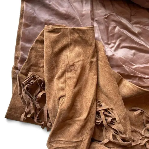 Crescent Brown Fringe Lightweight Jacket – Western - Boho Vibes, Size XS