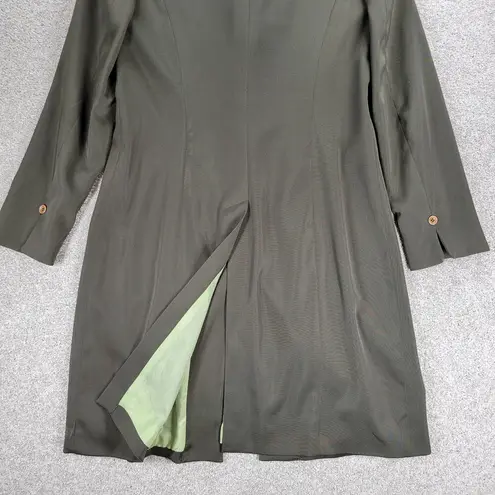 Mixit Longline Jacket Womens 12 Tall Green Stretch Notch Lapel Back Slit Career