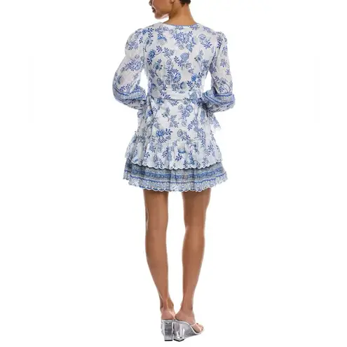 Hemant & Nandita Belted Mini Dress in Cobalt & White, Size XXL EXCELLENT! $405 White