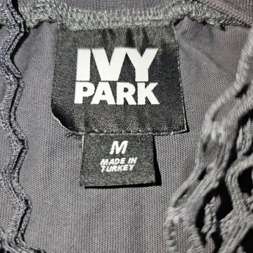 Ivy Park  Womens‎ Gray Mesh Layered Hoodie Medium