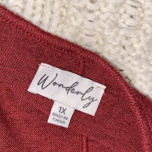 Wonderly cozy knit top size 1X