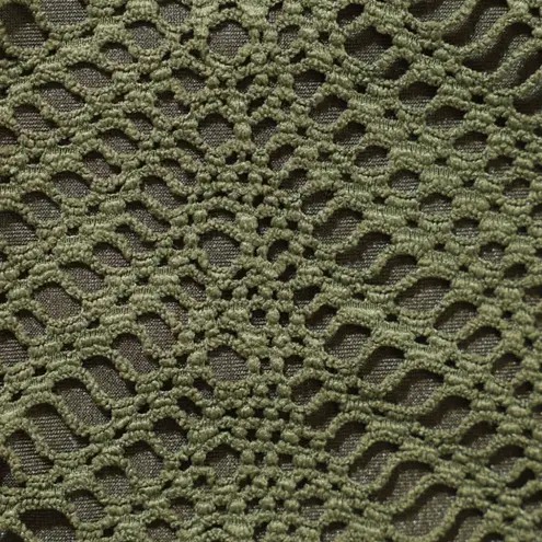 berlook Army Green Crochet Halter Triangle Bikini Top ONLY 52 Size L