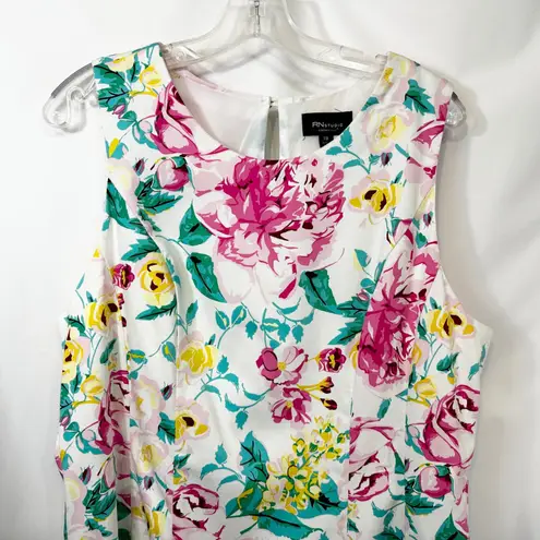 Ronni Nicole Plus Size 18 Midi Dress Floral A Line Sleeveless Spring Easter 793