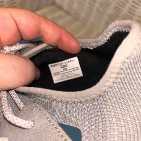 Vessi Everyday Classic Knit Sneakers Women's Size 9 Grey Waterproof Slip On Gray