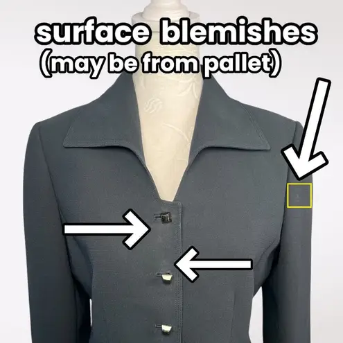 Tahari Arthur S. Levine Black Blazer Jacket Button Front 4 Petite