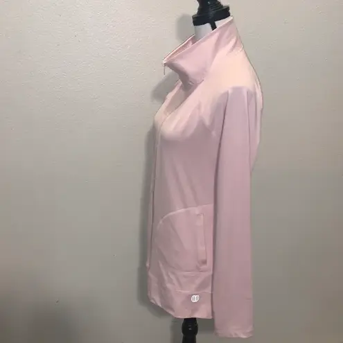 Balance Collection Light Pink Super Soft full zip up athletic shirt