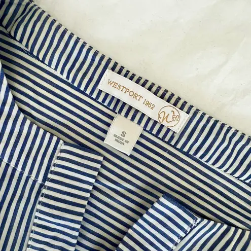Westport Blue and White Striped Bell Sleeve Shirt