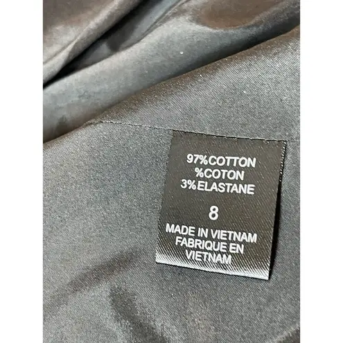 Tahari Size 8 Black Velvet Fitted Long Sleeve One Button Blazer