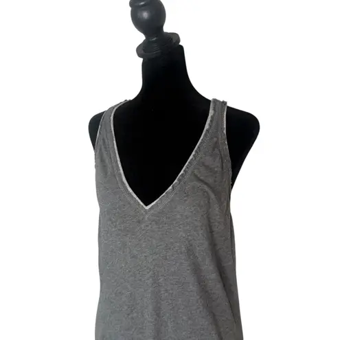 Hard Tail Forever Minimalist Tank Dress Gray Racerback V Neck Size S BOHO