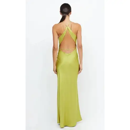 Bec & Bridge Teresa Halter Strappy Maxi Dress Wasabi Green Womens Size 10