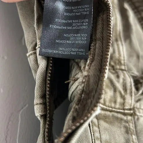 Free People  Go West Utility Jumpsuit Moss Green XS