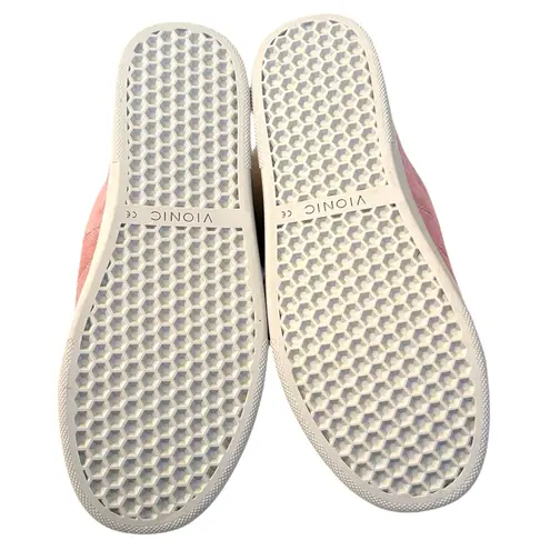 Vionic EUC Leather Jean Slip-On Sneakers Rose Size 6.5