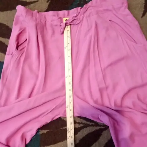 Jams World Capris Pants Drawstring Wide Leg High Rise Loungue Womens Medium