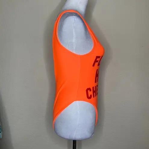 Americana Women's Neon Orange Logo One Piece Swimsuit Sexy Fun Sz M/L
