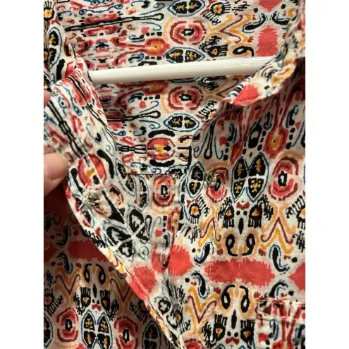 Velvet Heart Women's Collared Button Down Long Sleeve Top Floral Print Size XL