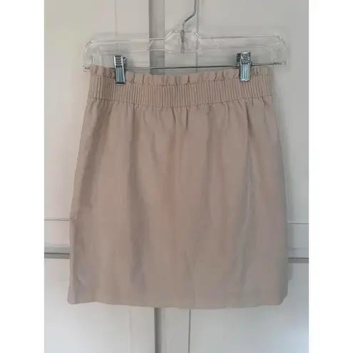J.Crew  cream linen paper bag skirt size 2