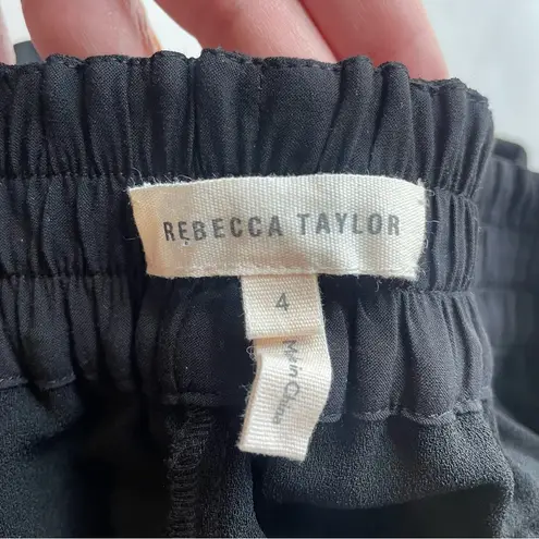 Rebecca Taylor Emma Silk Trim Ankle Pants