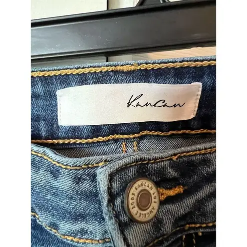 Kancan Women's Mid Rise Super Skinny Distressed Jeans Blue Size 9/28