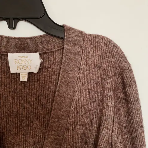 Torn By Ronny Kobo Vianne Long Sleeve Rib Knit Midi Dress