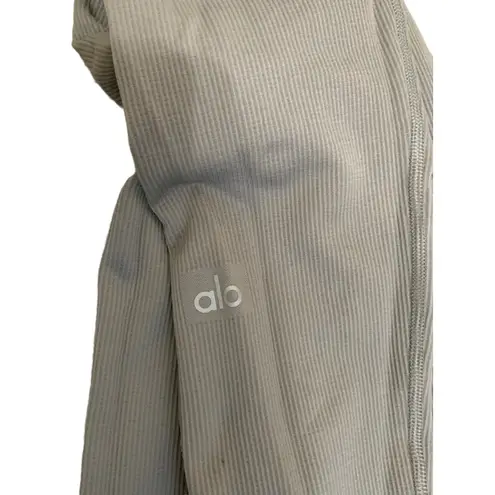 Alo seamless high waisted ribbed legging sterling size XS NEW Gray