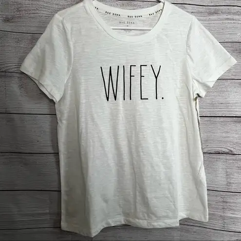 Rae Dunn  Womens Short Sleeve "Wifey" Graphic Tee