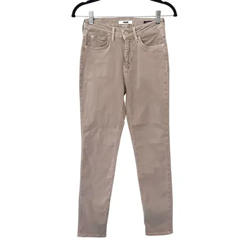 MAVI Kathleen High Rise Slim Boyfriend Jean Beige Sz 24 Brown