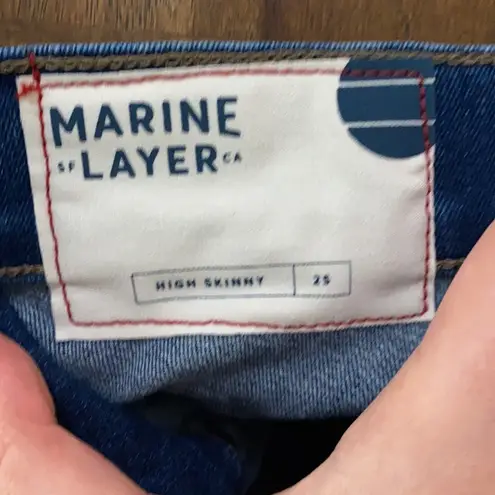 Marine layer  high waist distressed skinny jeans size 25