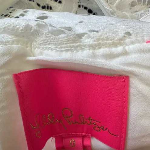 Lilly Pulitzer ‎ Carolyn Crochet Lace Top Dress True Navy Women's Size 0