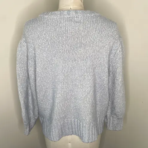 Popsugar Blue Marled Chunky Knit Sweater